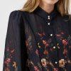 YAS romantica blus mönster lyocell fest fin knappar 26038707