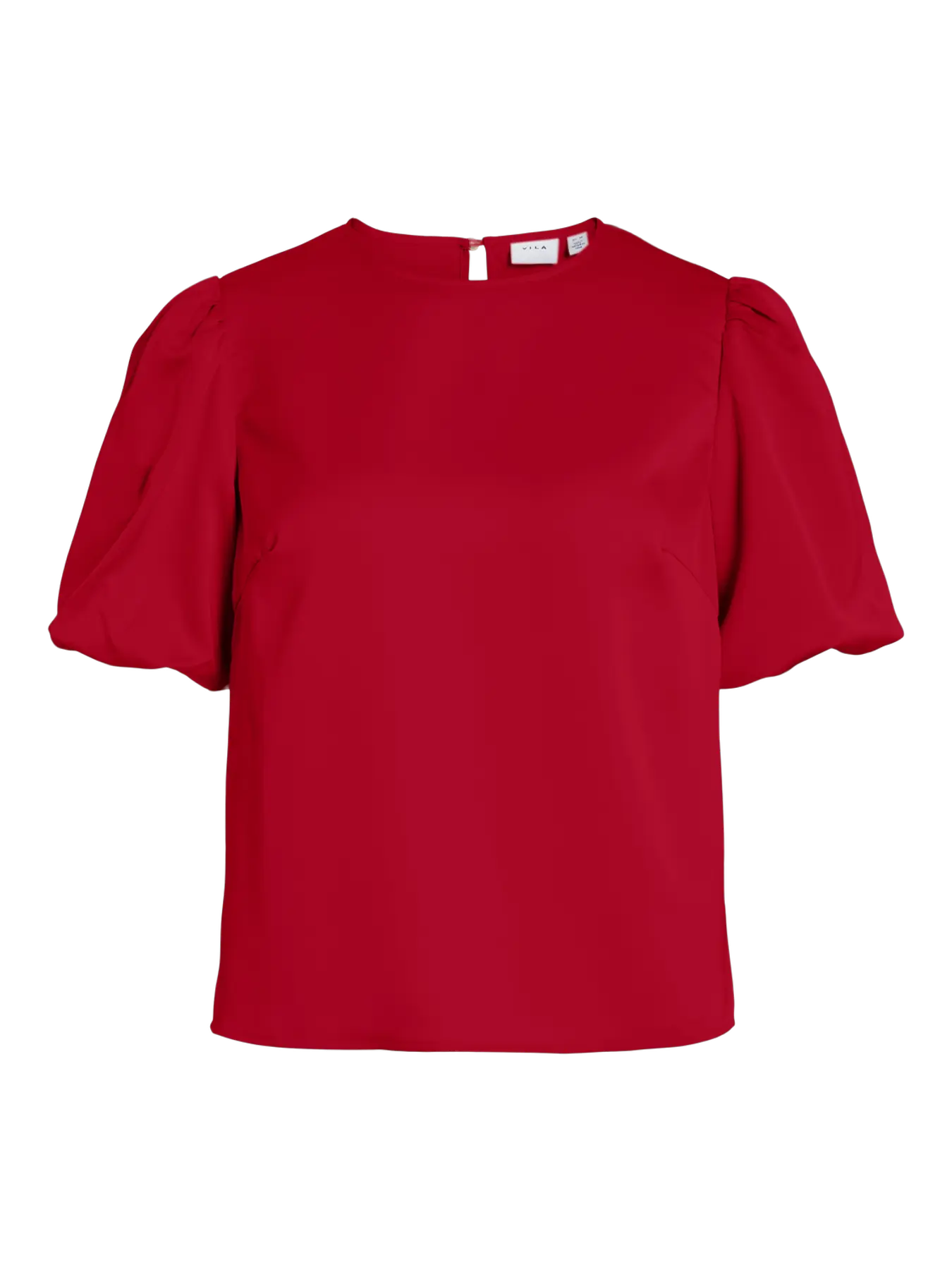 vila ellette puff top satin blank fest 14107986