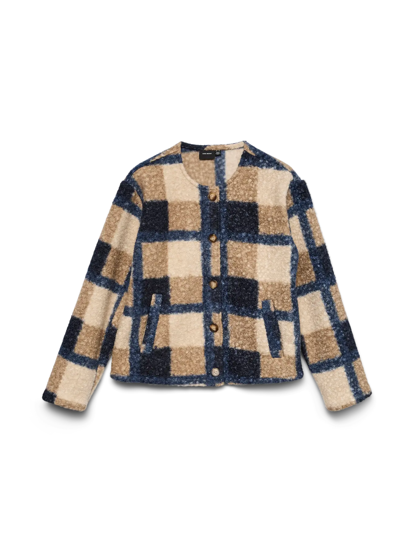 vero moda tara jacket luddig rutig övergång mjuk 10338206