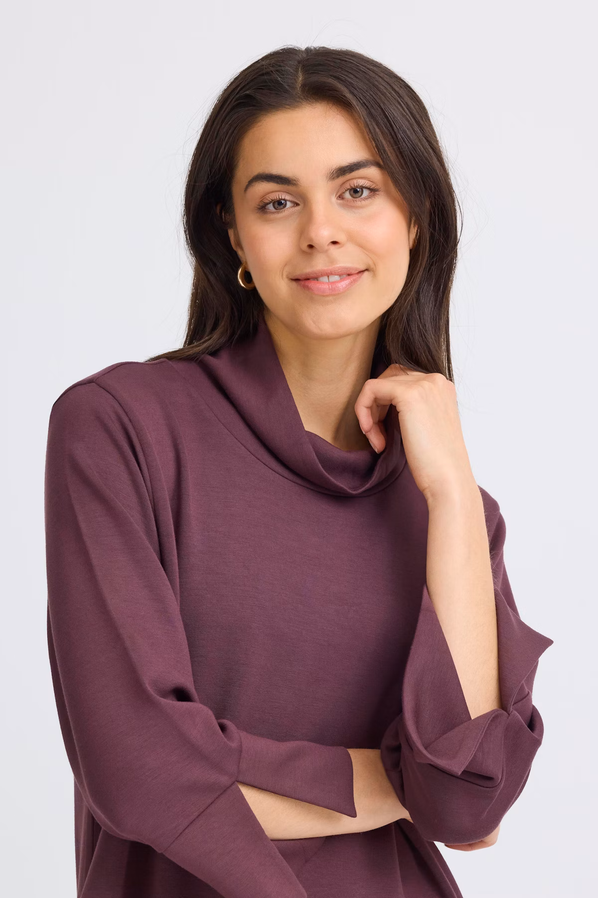fransa aurora klänning sweat mjuk knälång dress 20617129