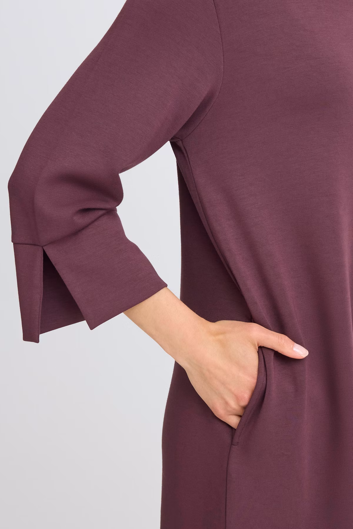 fransa aurora klänning sweat mjuk knälång dress 20617129