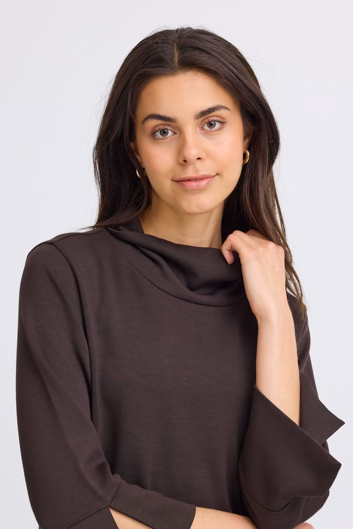 fransa aurora klänning sweat mjuk knälång dress 20617129