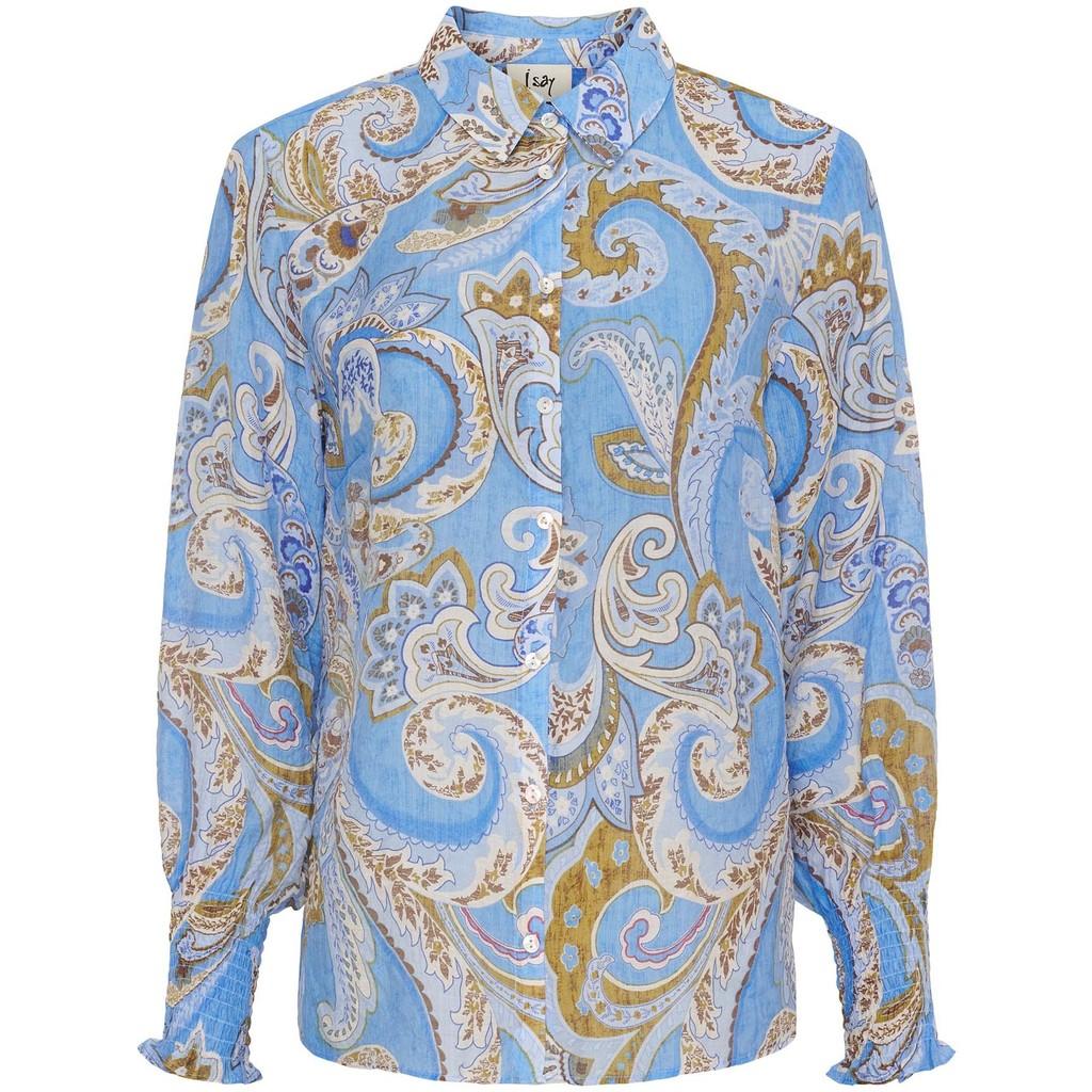 isay lotta smock shirt blus mönster viskos 57834