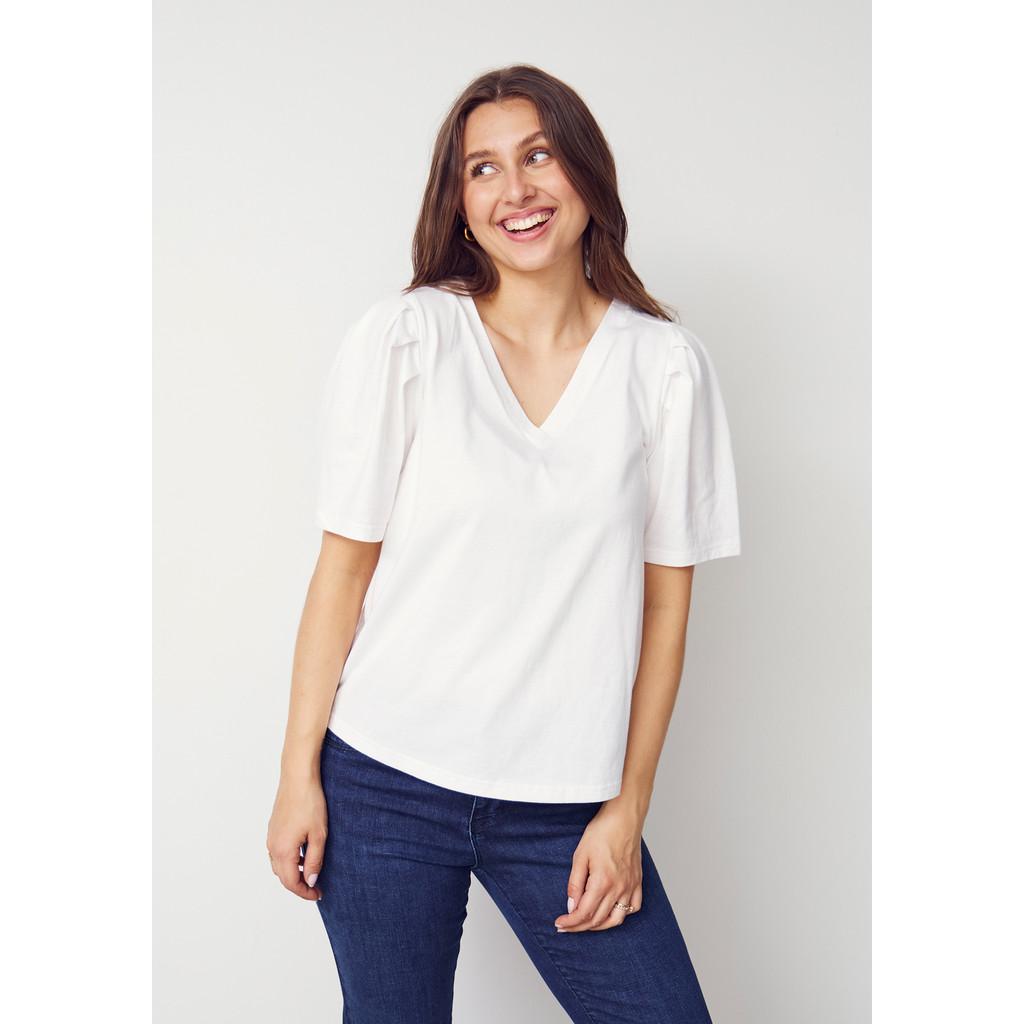 isay tinny v-neck top bomull puff 57868