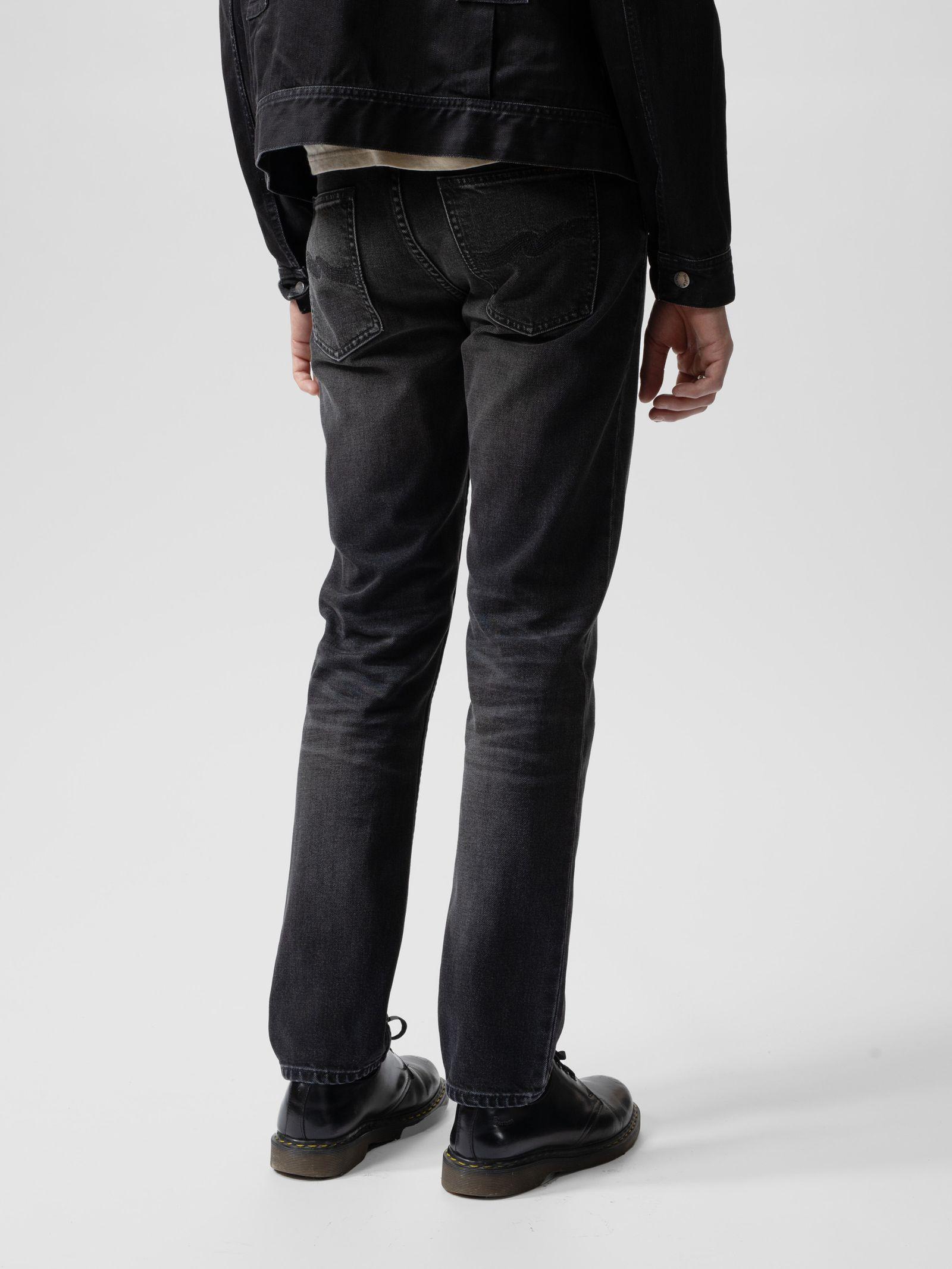 nudie jeans solid ollie black force byxa denom svart 114945