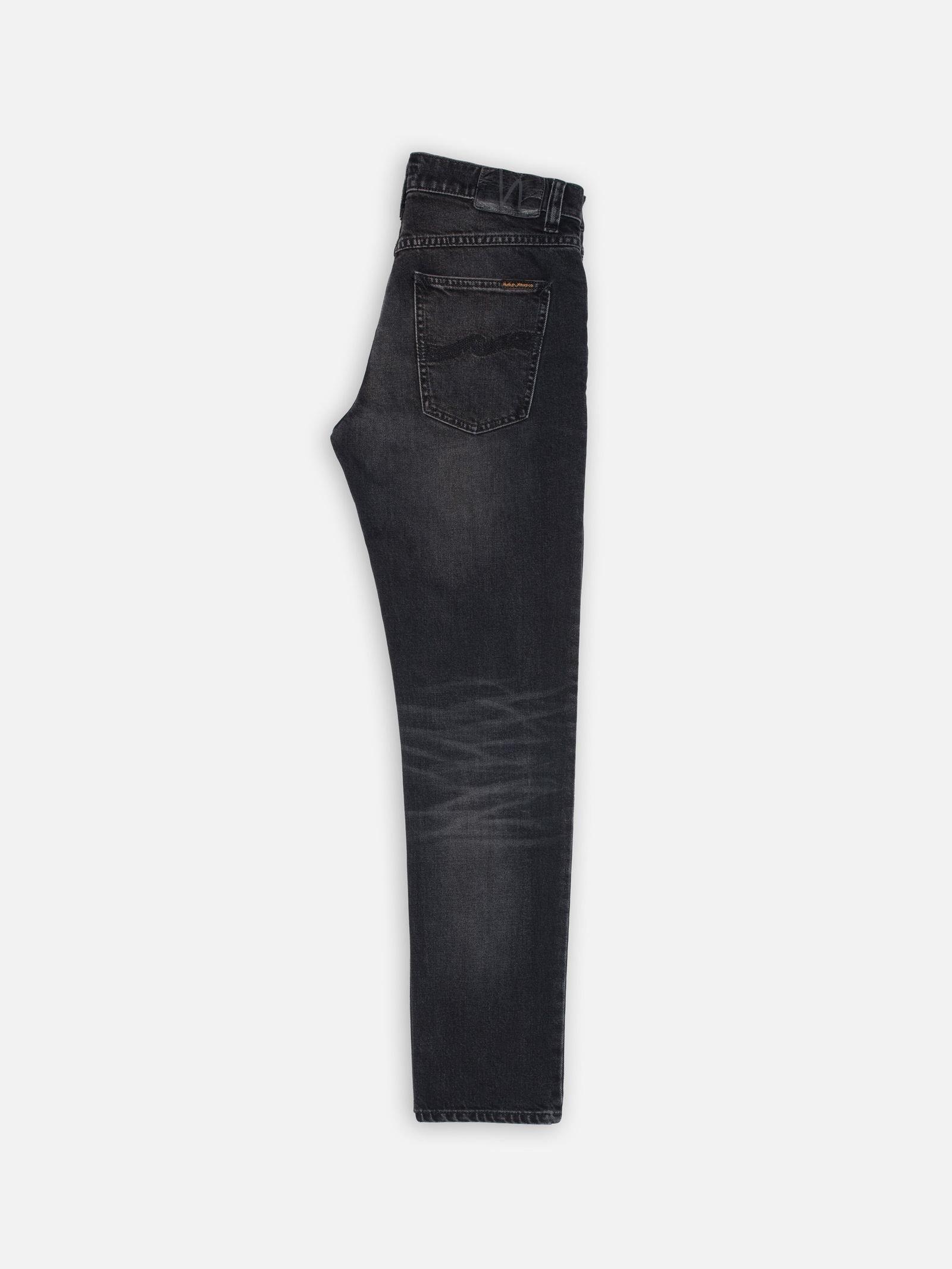 nudie jeans solid ollie black force byxa denom svart 114945
