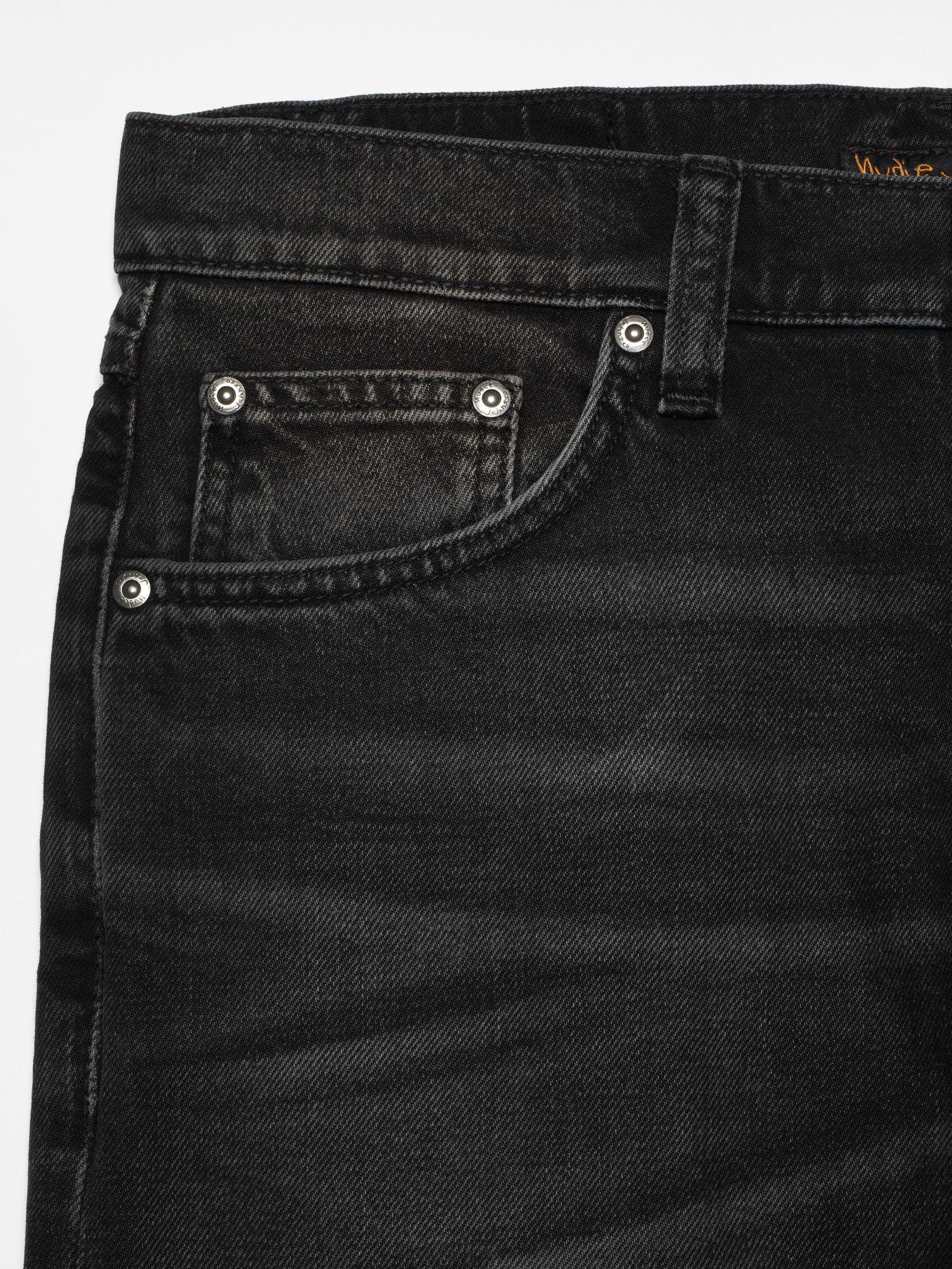 nudie jeans solid ollie black force byxa denom svart 114945
