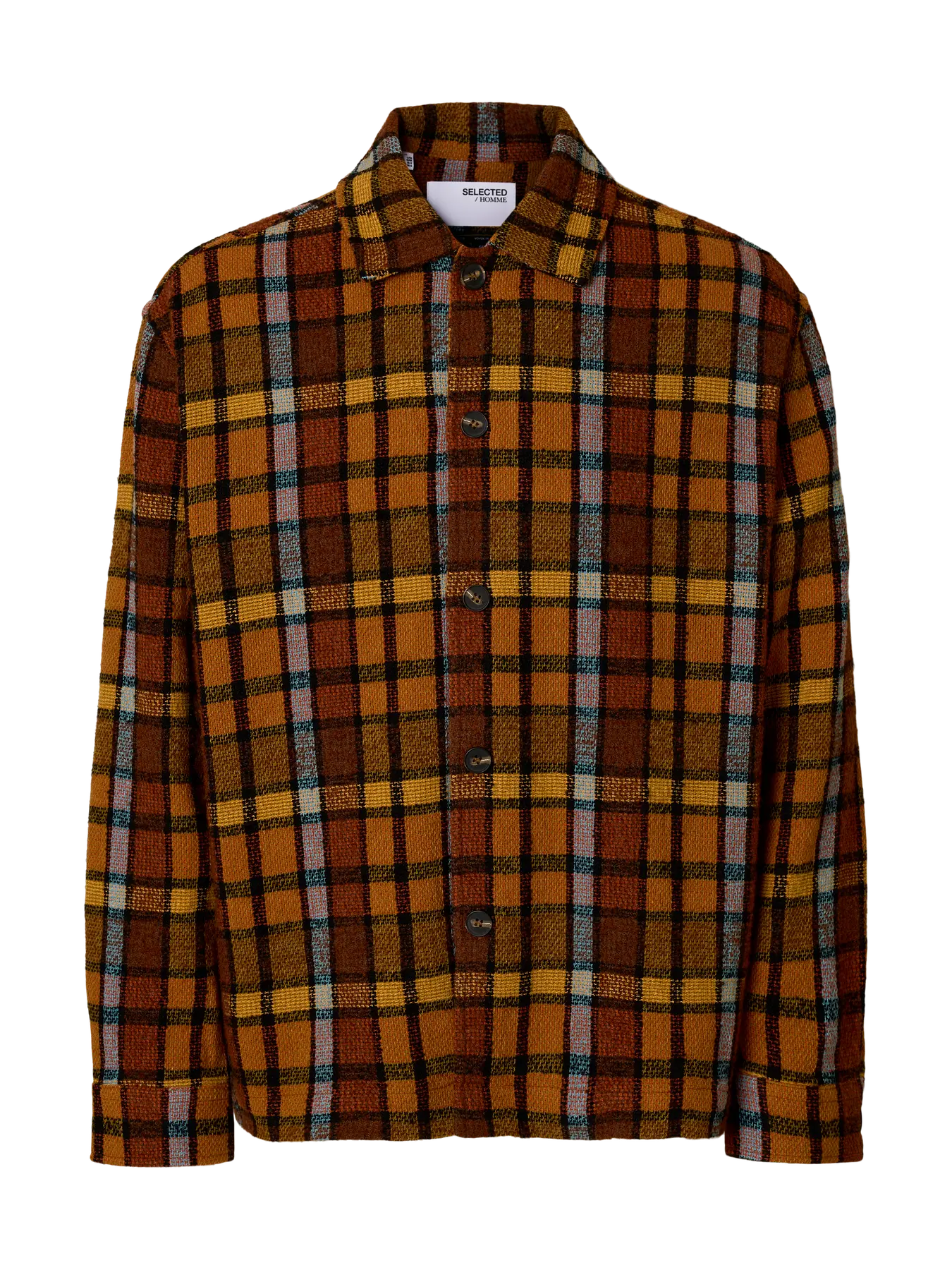 selected homme toby relaxed overshirt rutig check ledig 16099608