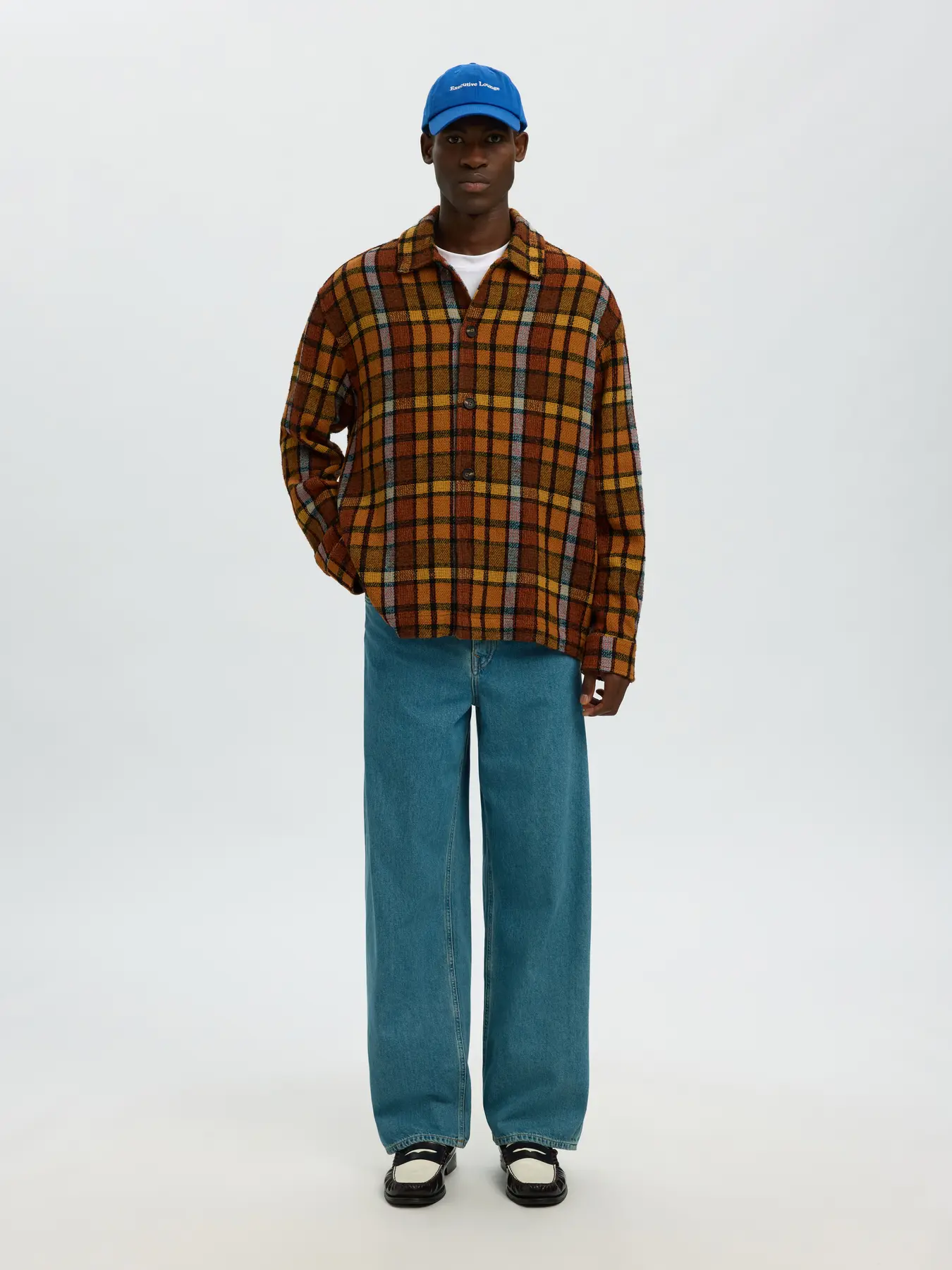 selected homme toby relaxed overshirt rutig check ledig 16099608