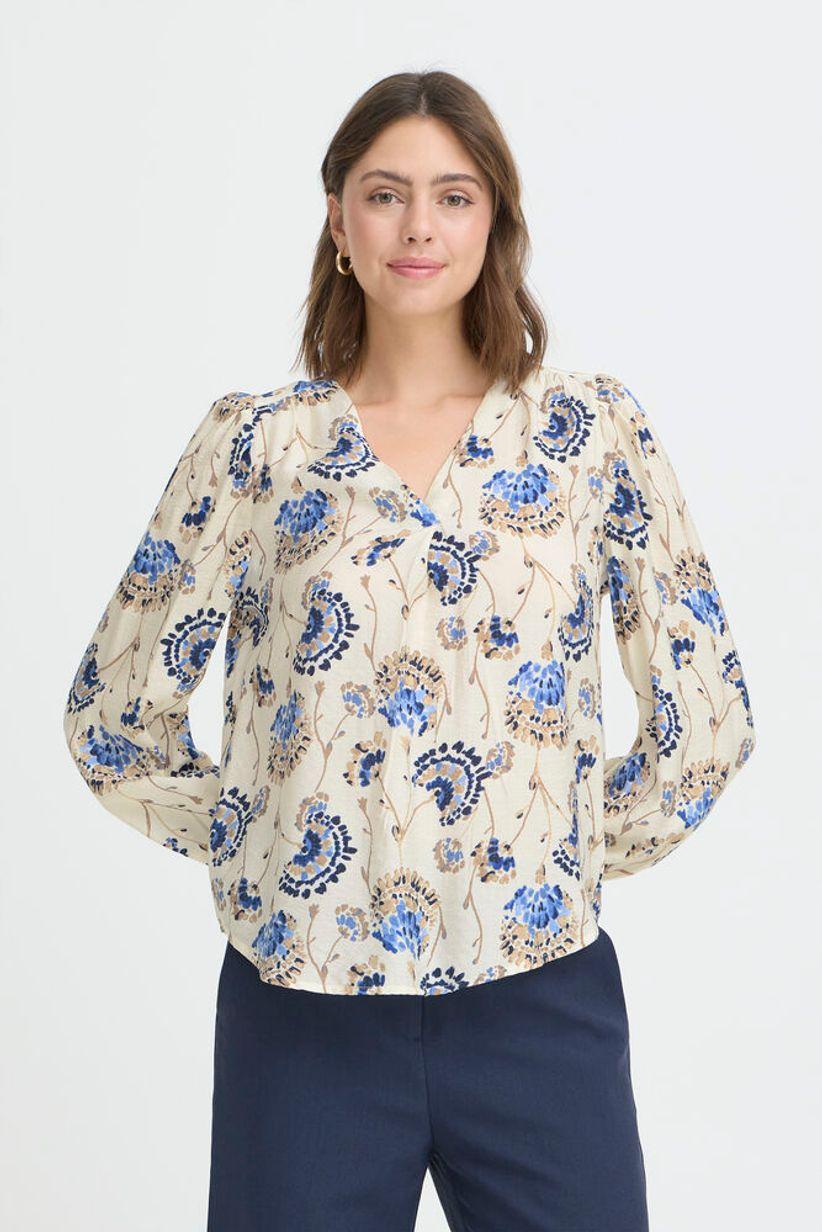 fransa kalia blus skjorta v-neck viskos 20617836