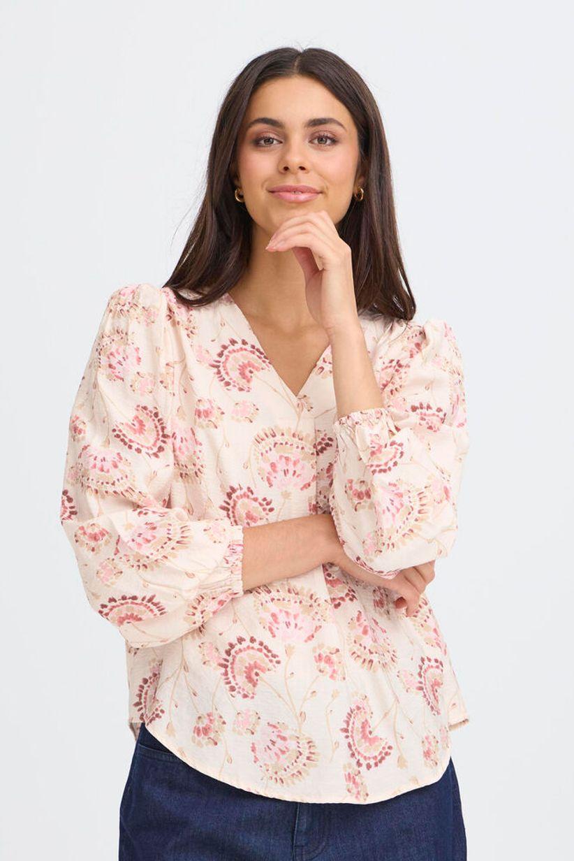 fransa kalia blus skjorta v-neck viskos 20617836