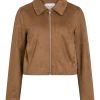 vila moody jacket fake mocca kort 14111834