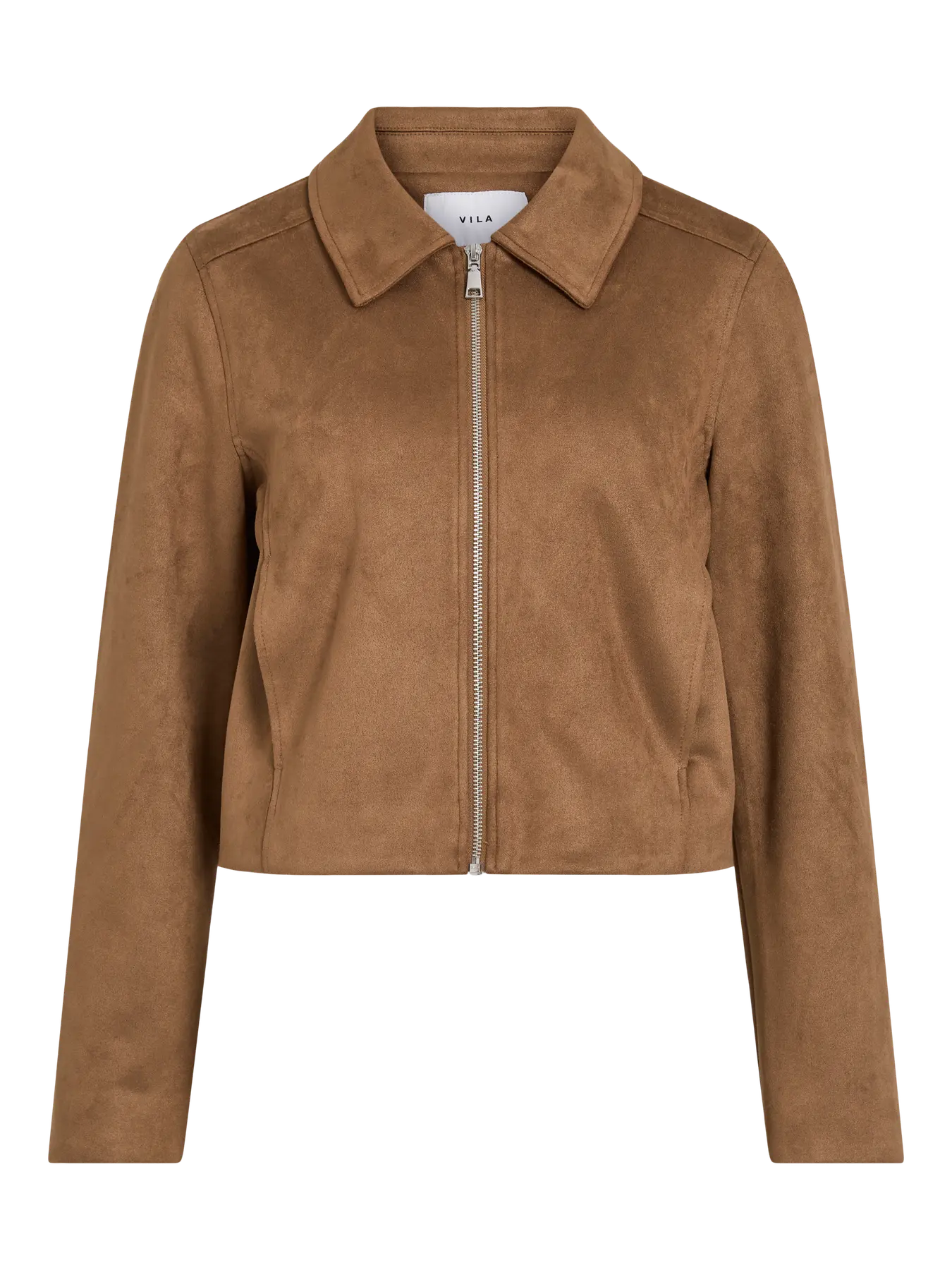 vila moody jacket fake mocca kort 14111834