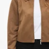 vila moody jacket fake mocca kort 14111834