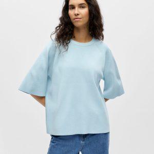 object reynard tröja stickad vid kortärm viskos 23045103