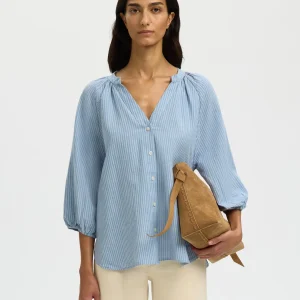 selected woman cleo alberta linen shirt 16099877