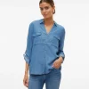 vero moda bree tencel shirt skjorta mjuk ledig 10304863