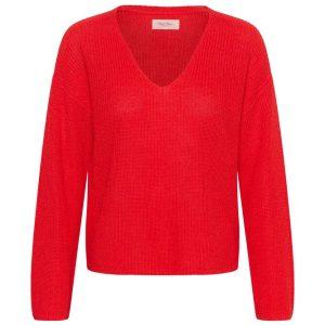 part two etronas tröja v-neck lin stickad 30310440