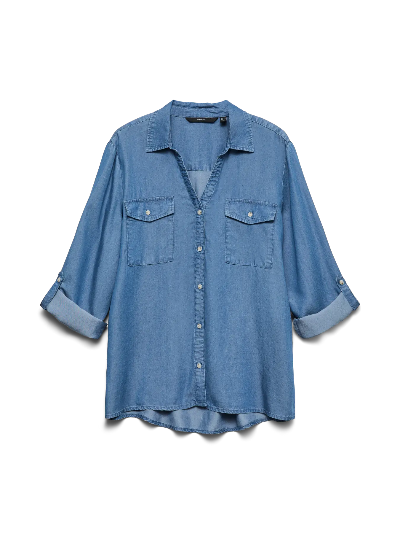 vero moda bree tencel shirt skjorta mjuk ledig 10304863
