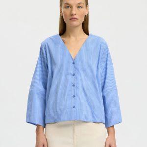 selected femme bea skjorta rand bomull 16100774