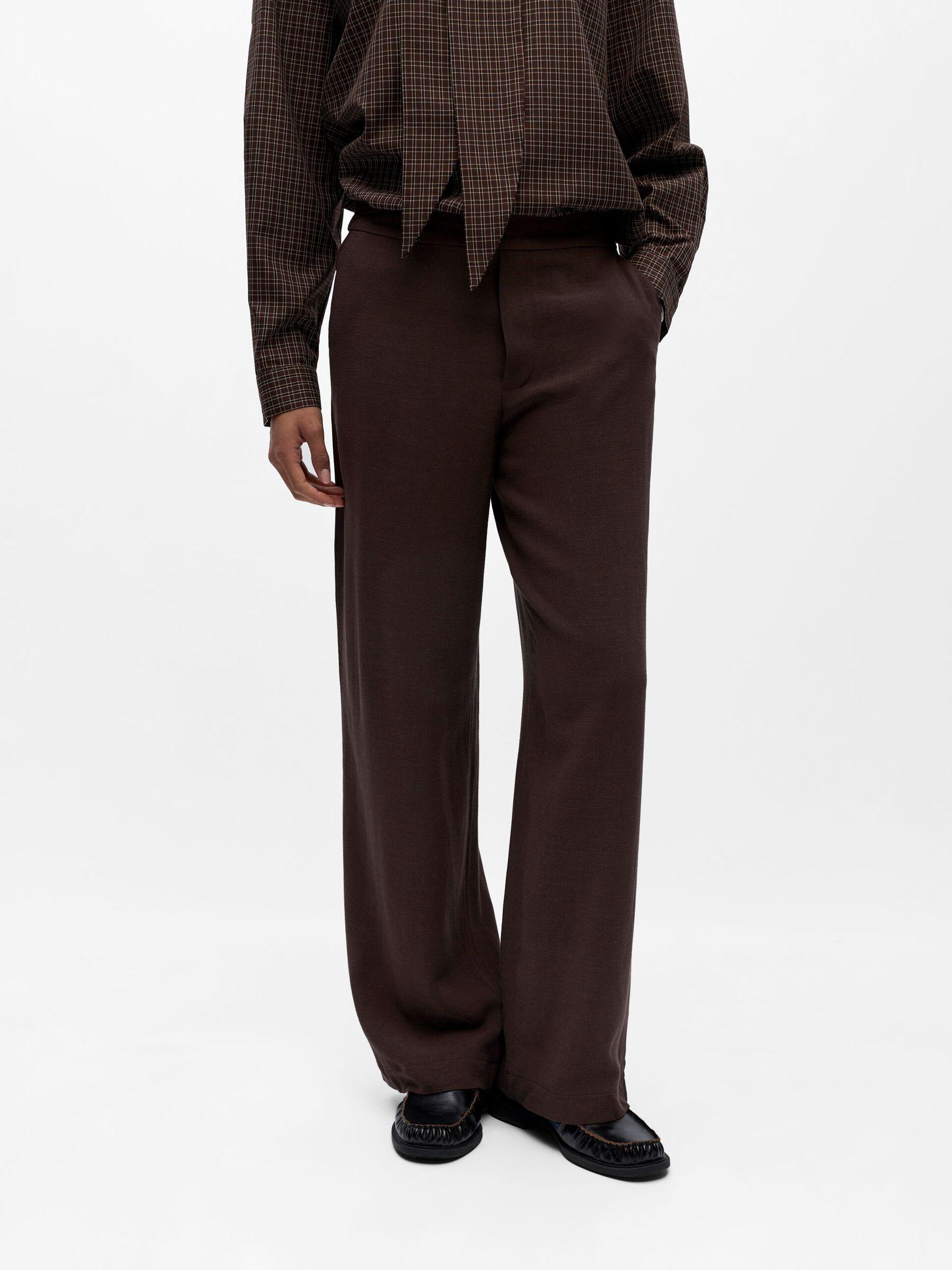 object aline wide byxa pant lin viskos resår 23040671
