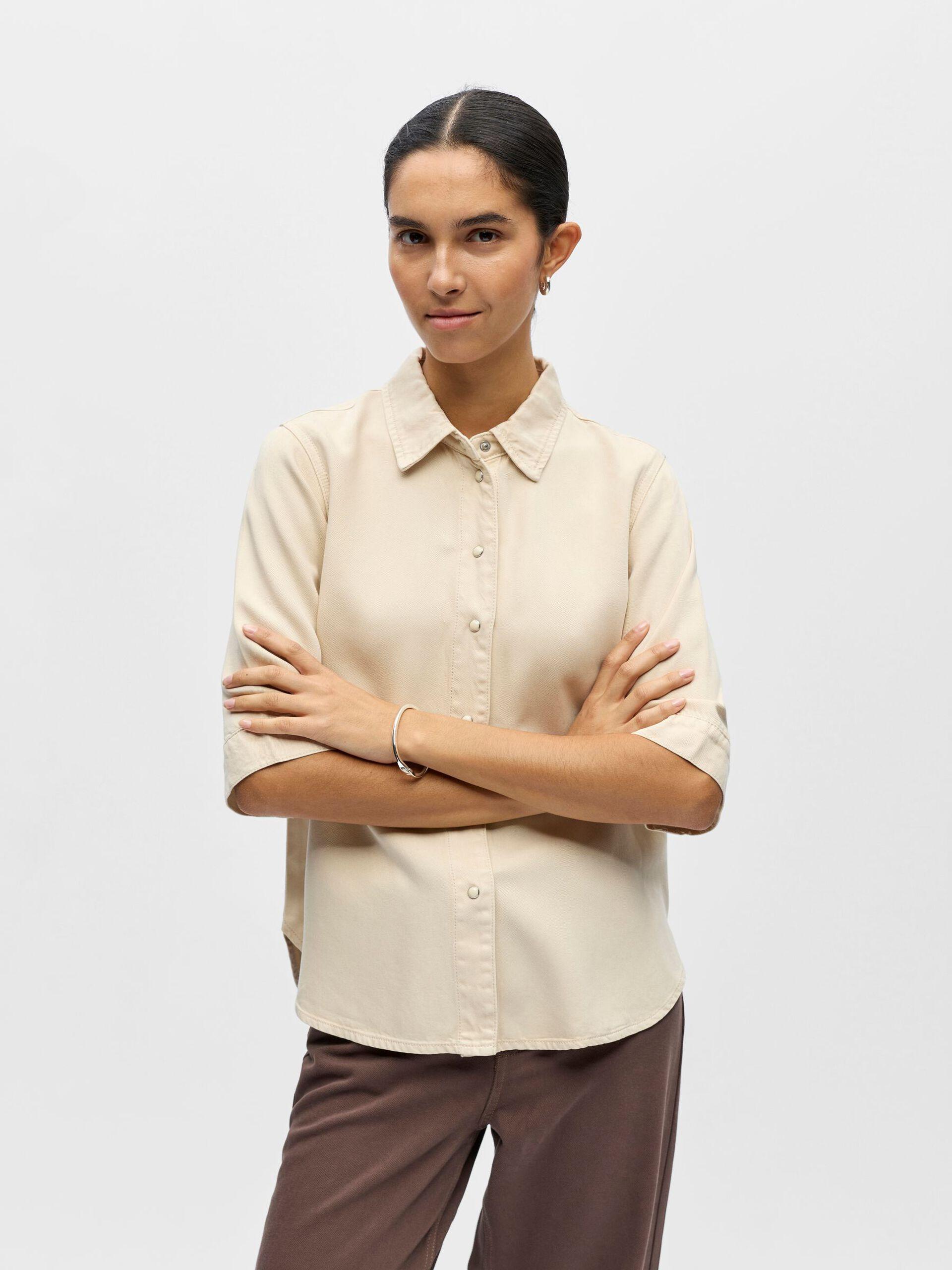 object frame skjorta denim tencel 23046164