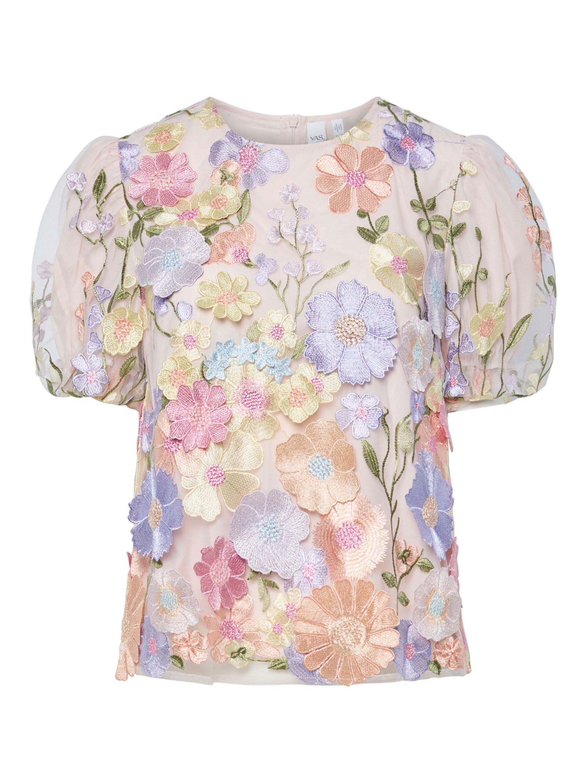 YAS flowering top blommor fest kortärm rundhals 26039123