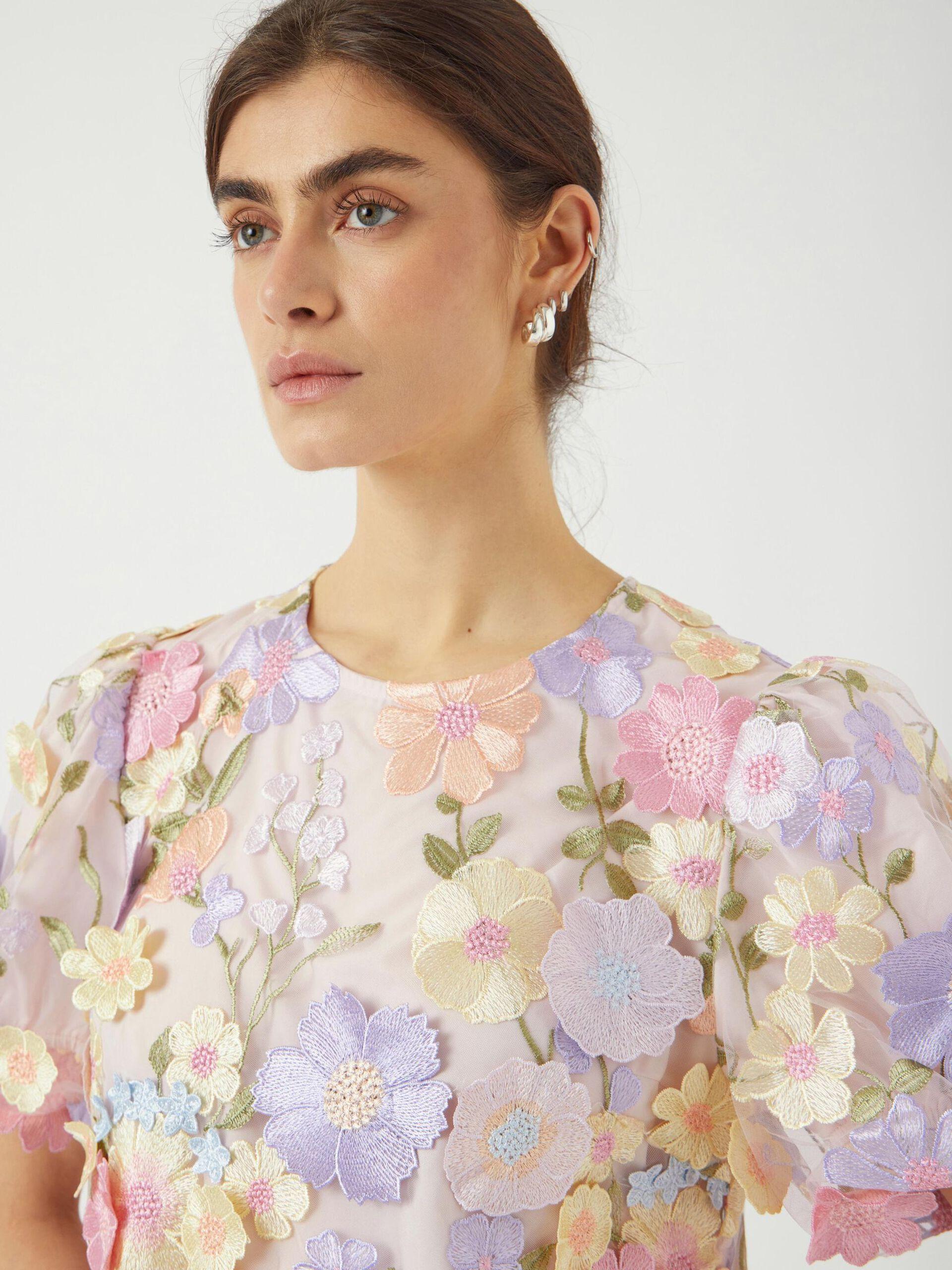 YAS flowering top blommor fest kortärm rundhals 26039123