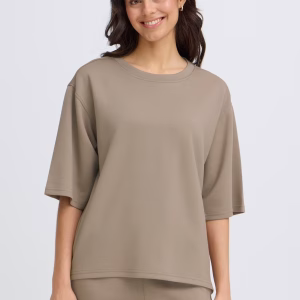 fransa aurora sweat tröja kortärm mjuk ledig skön 20615492