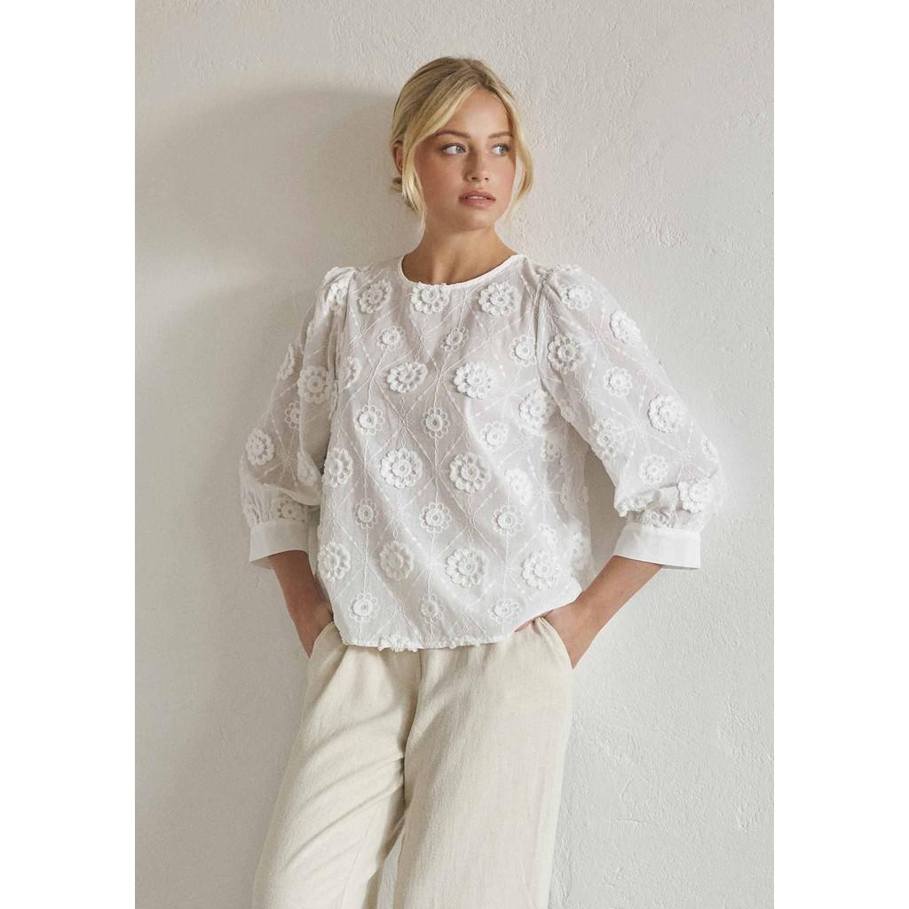 isay maggi blouse blus spets fest bomull 57916