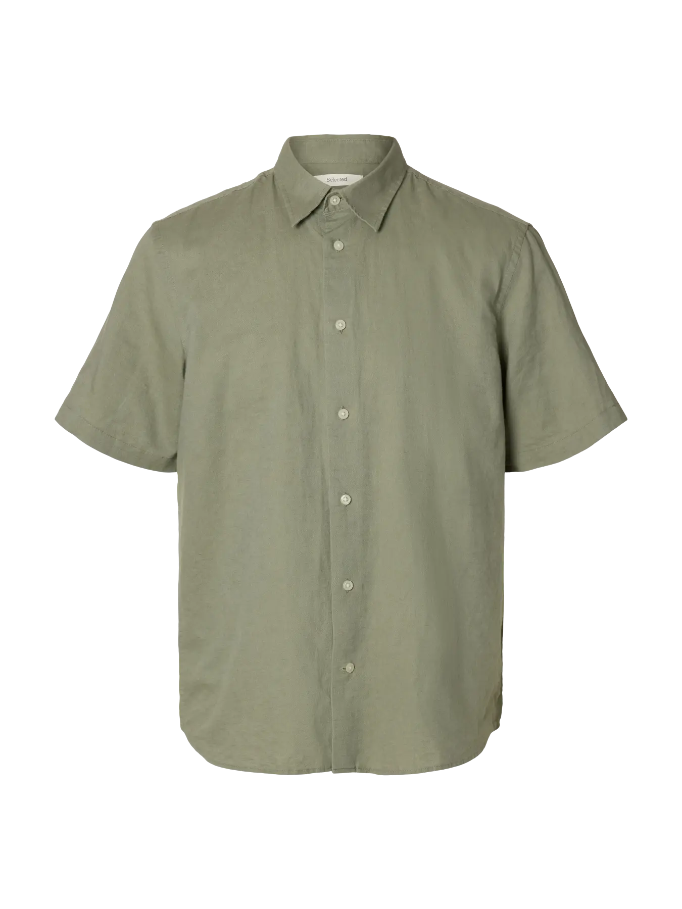 selected man claus clay linenblend shirt skjorta kortärm 16101200