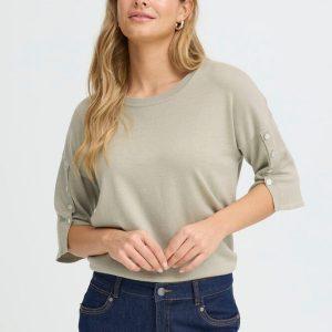 fransa besmock topp viskos ledig rundhals 20617865