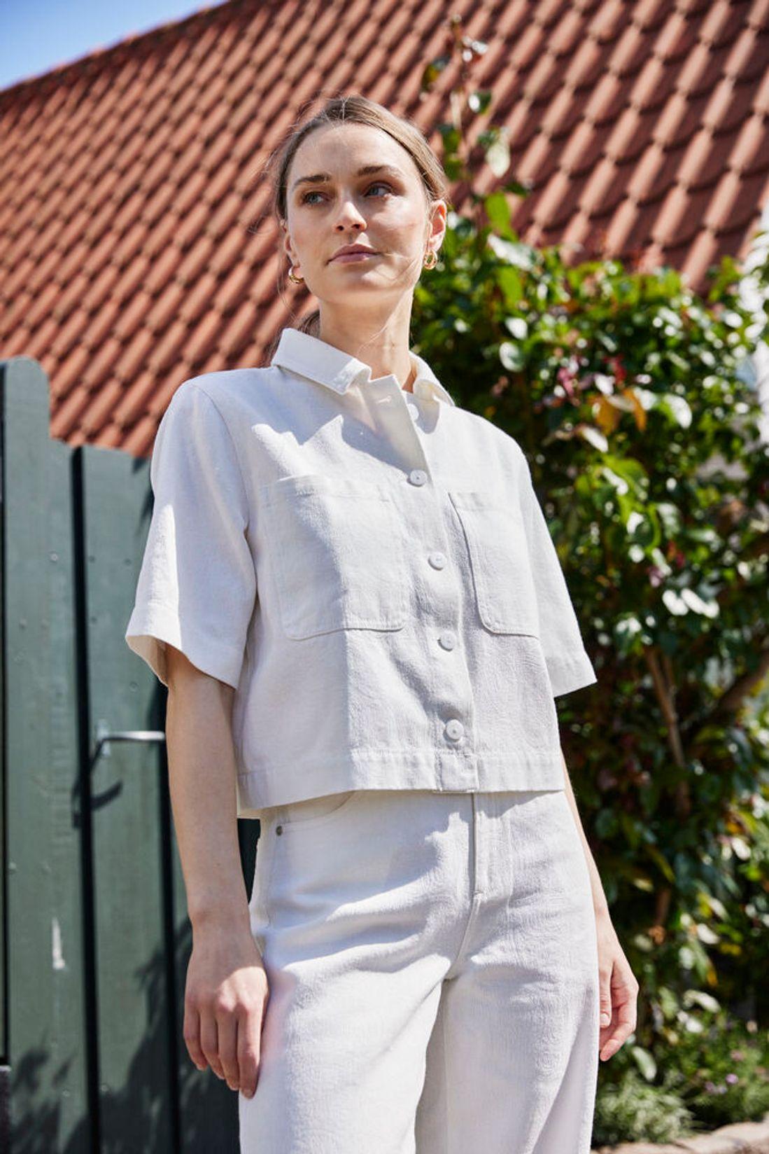 fransa evelyn skjorta boxy kort bomull 20617910