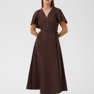 in wear raven klänning dress poplin v-neck 30112502