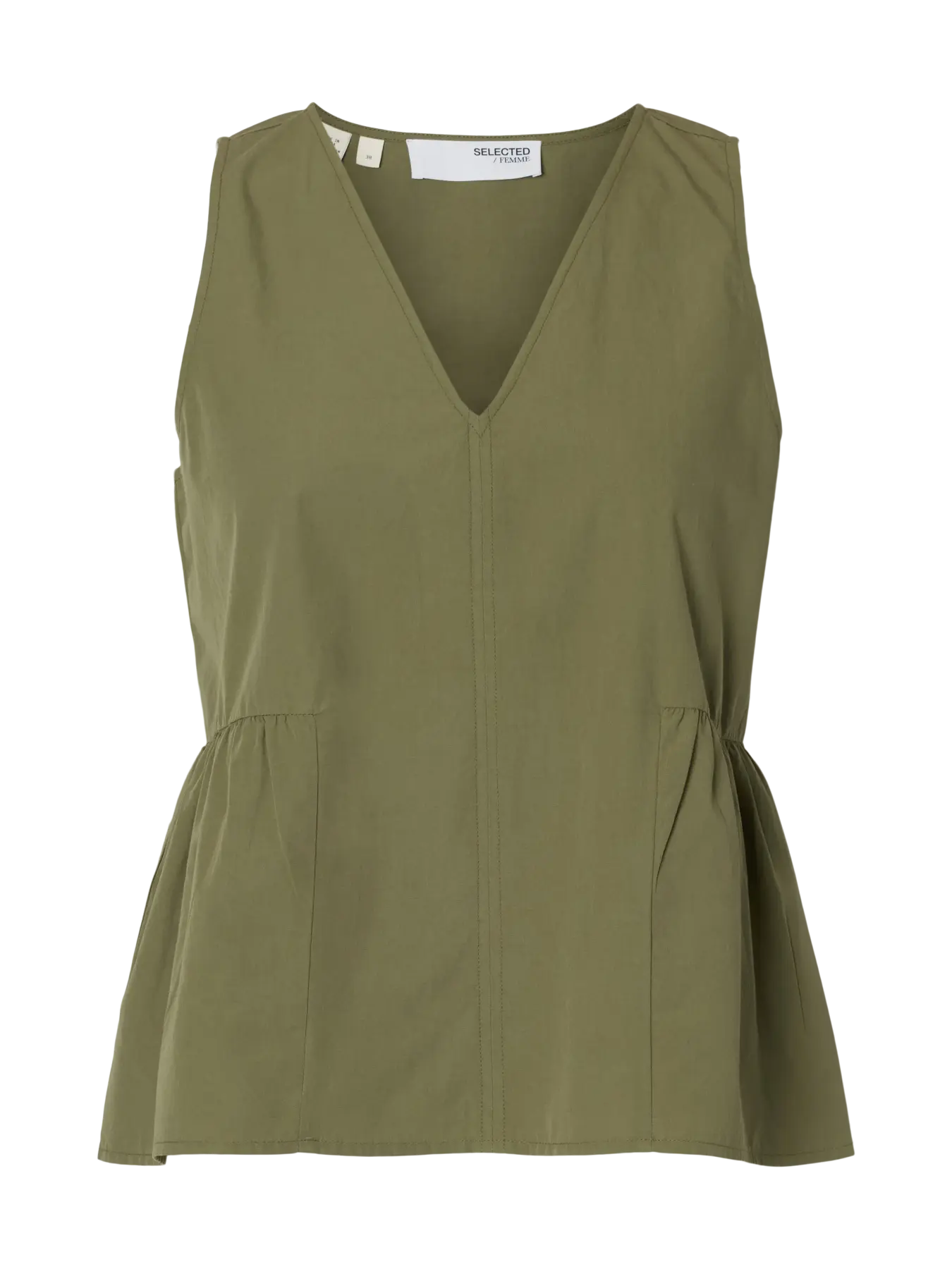 selected femme blair peplum top v-neck ärmlös 16099799