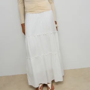 vero moda keeley kjol highwaist resår i midjan 10316487