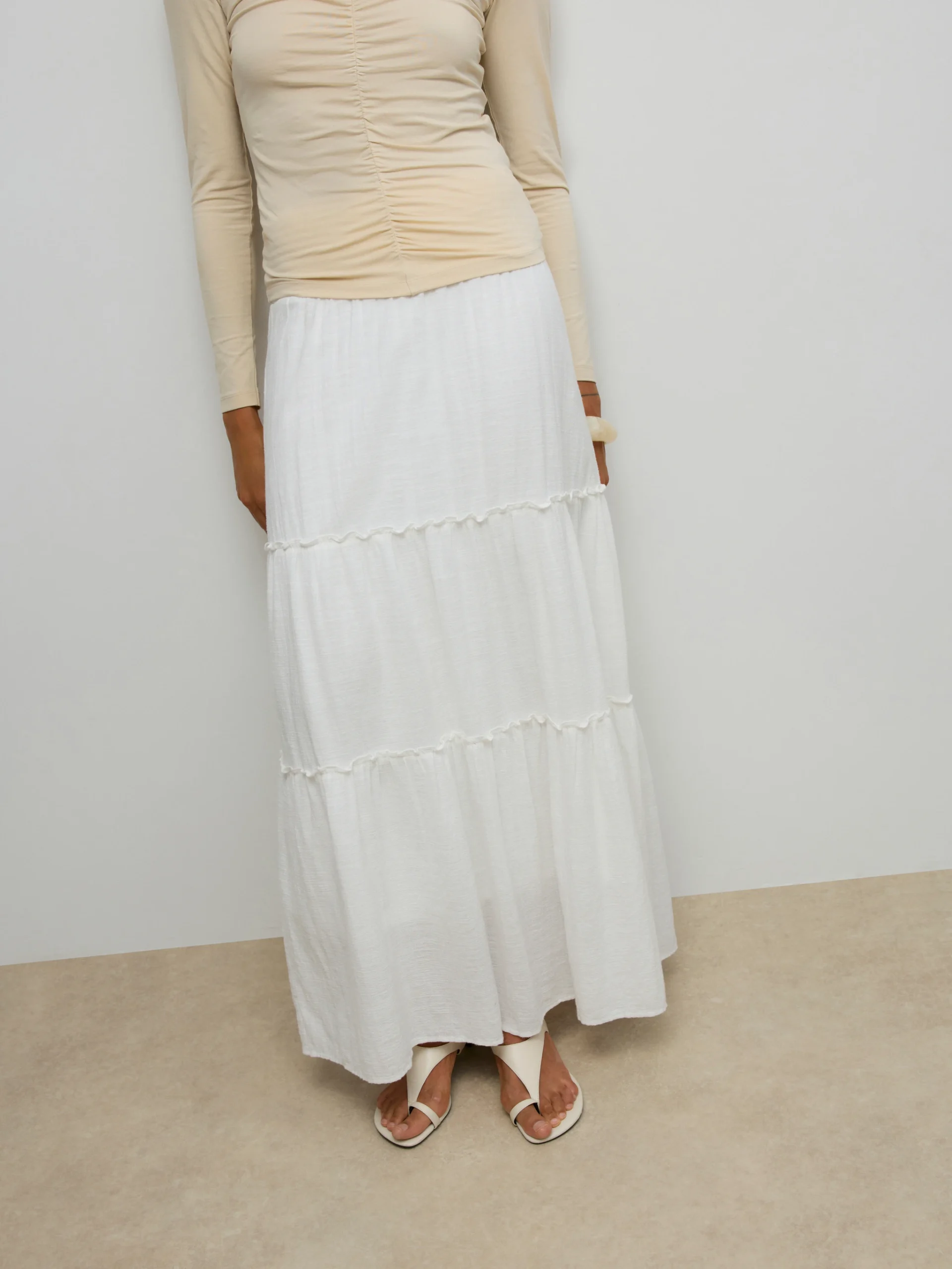 vero moda keeley kjol highwaist resår i midjan 10316487