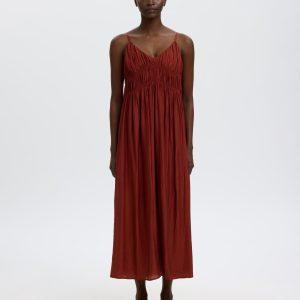 selected femme jackie strap ankelklänning viskos rynka 16101380