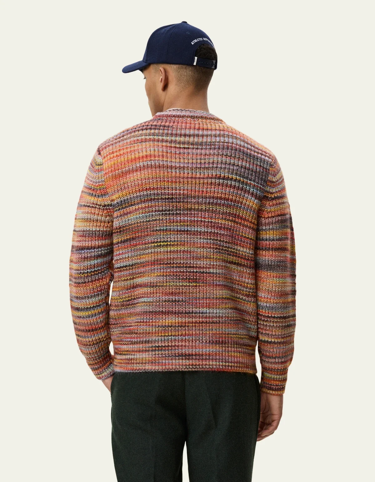 les deux space rib crewneck knit tröja rund hals bomull 1002186