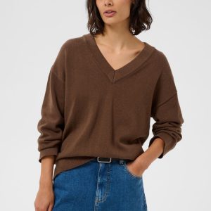part two tröja charlin v-neck stickad bomull cashmere 30310834