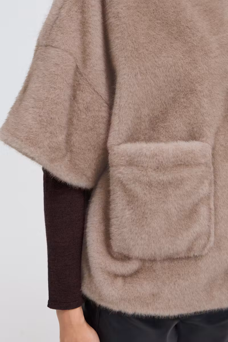 fransa doris jacket fuskpäls boxy mjuk 20618550