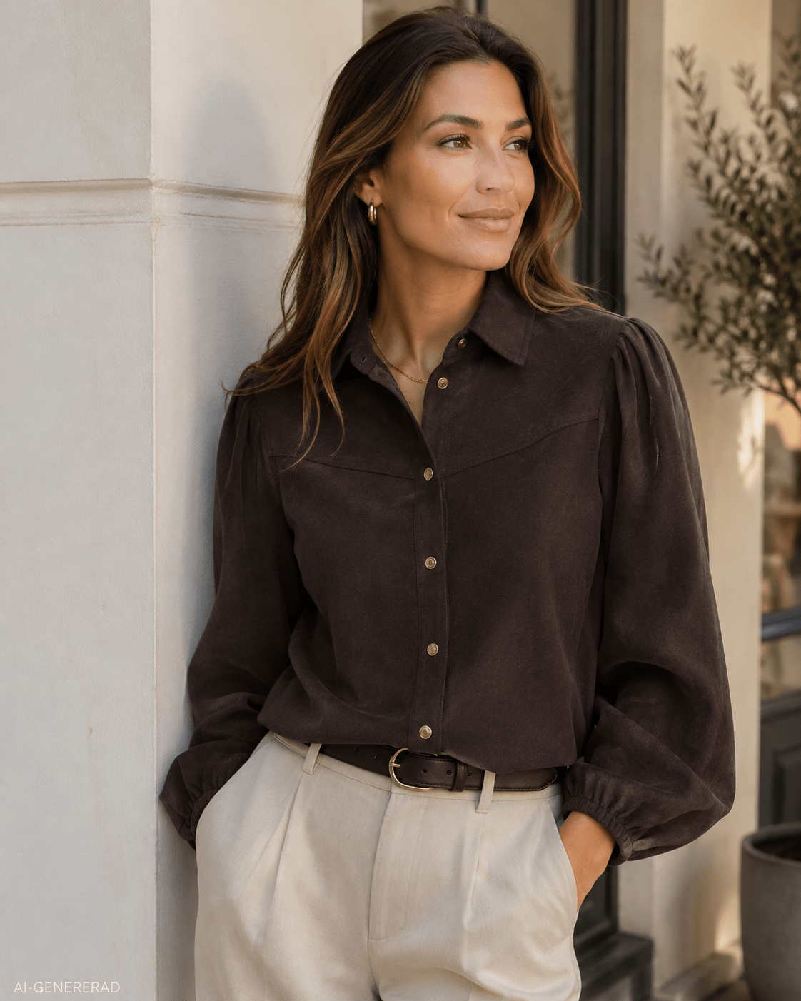 inwear hess skjort skjorta puffärm lyocell 30112802