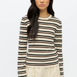 object ester tröja pullover stickad randig 23050584
