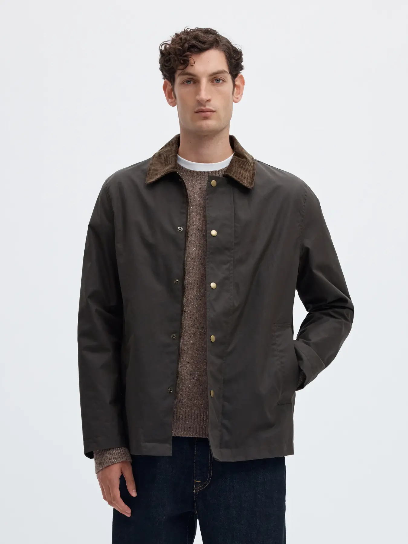 selected man walter waxed jacka mellanlager snygg stilig klassisk 16097932