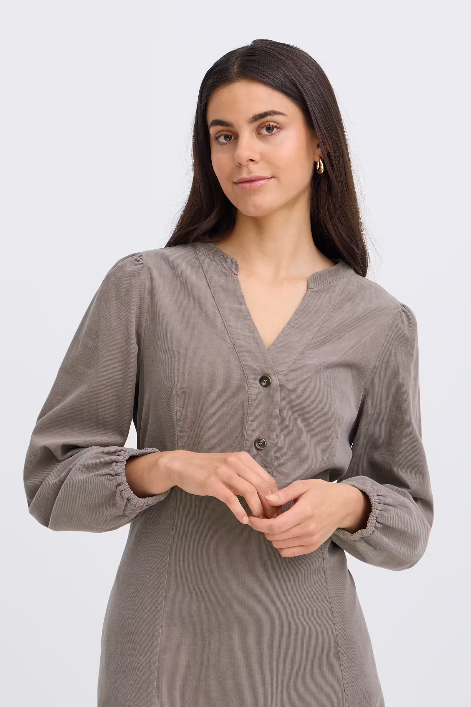 fransa cory dress klänning manchester v-neck bomull 20618380