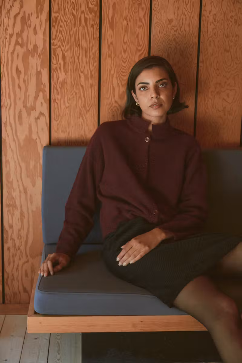 fransa sanny cardigan kofta stickad högkrage 20618298