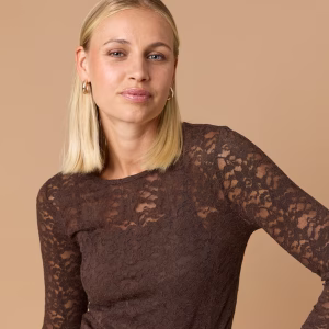 fransa detala tee top transparent spets 20619242