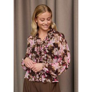 vibse ruffle blouse blus frill mönster 57427
