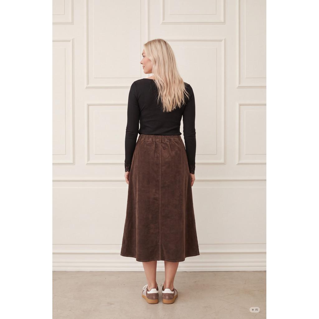 isay barbel corduroy skirt kjol manchester vadlång 58082