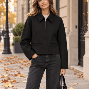 vero moda uma kort zipkofta jacka krage dragkedja 10352623